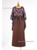 Miyake Summer Pleated African Patchwork Dress Set for Women - Plus Size Casual Middle Eastern Style