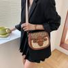 Halbrunde Tasche Damen Neuer Trend Mode Retro Umhängetasche Koreanische Version Damentasche Satteltasche Breiter Schultergurt Schultertasche