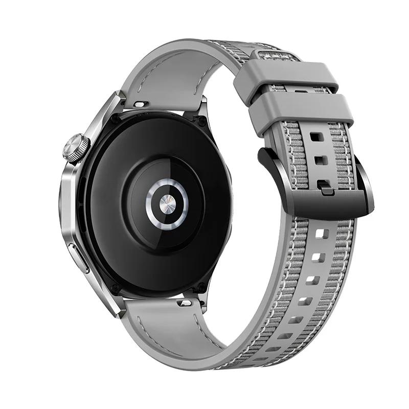 22mm Watch Band for HUAWEI WATCH GT2 Pro GT3 42MM 46MM Smart Watch Strap Huawei GT4 46MM GT Runner Silicone+Nylon Woven Bracelet