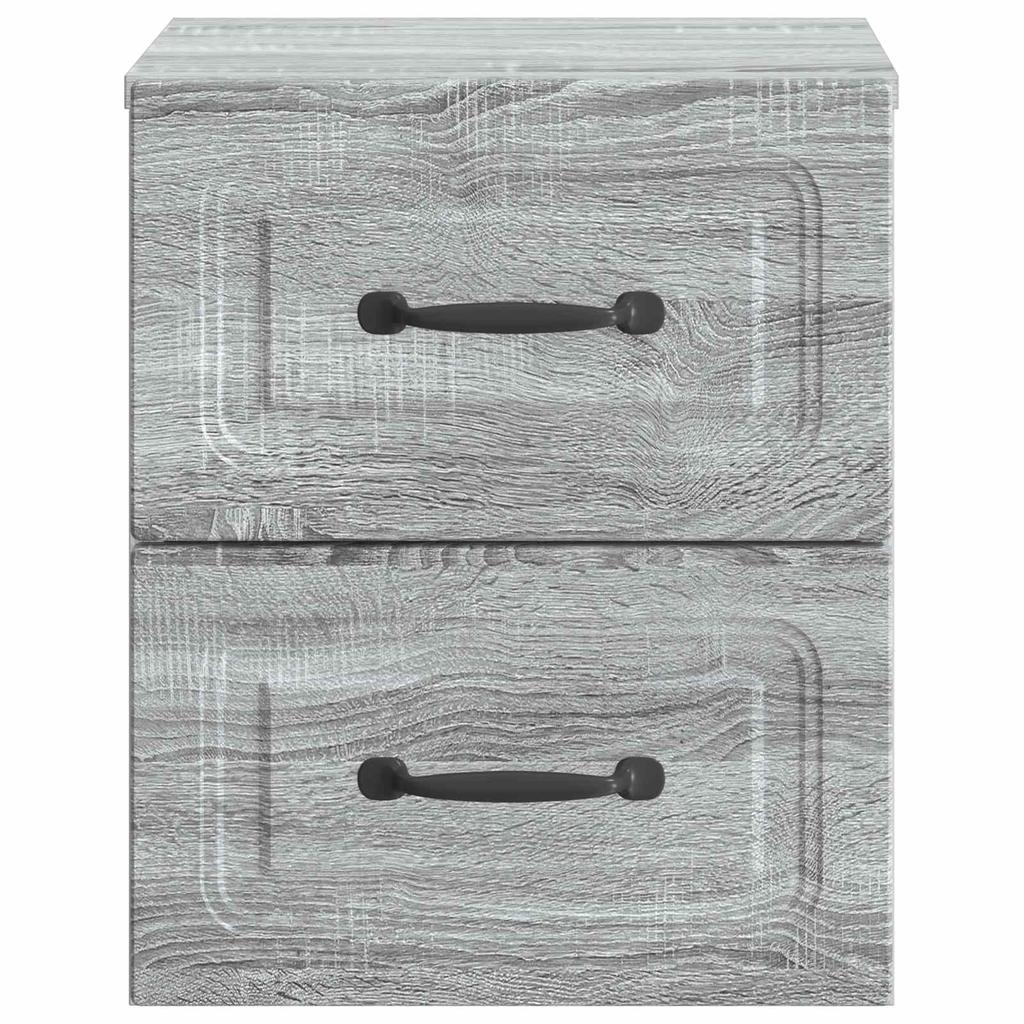 Wall Mounted Nightstand Grey Sonoma 34.5 x 33 x 40 cm