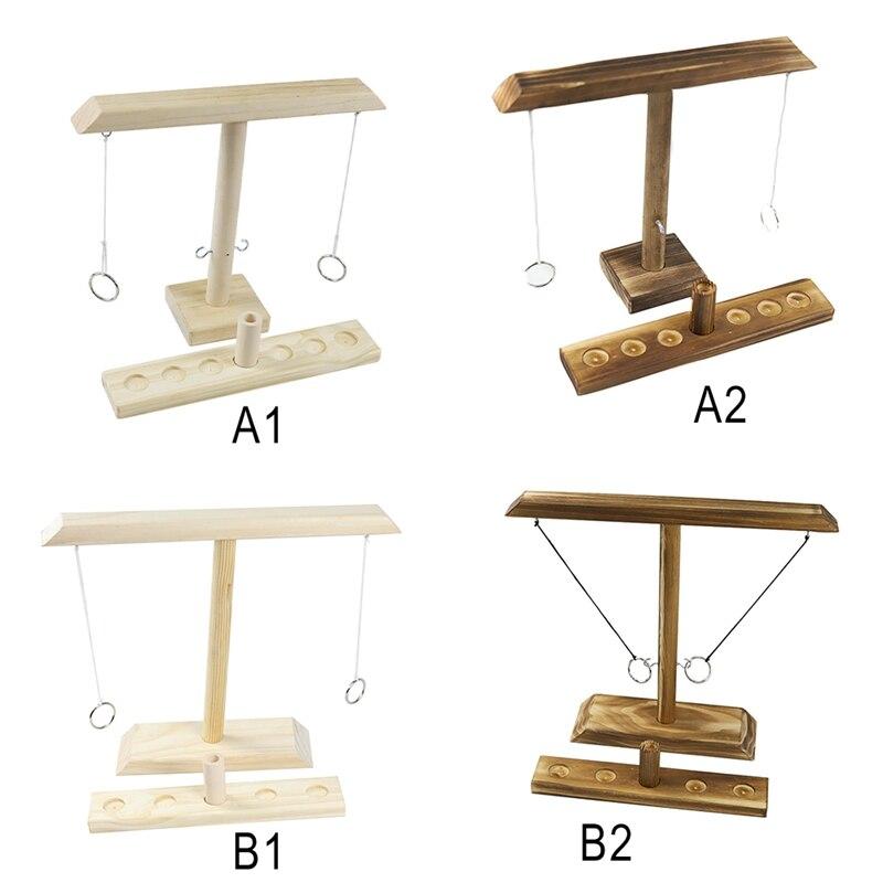 Ring Toss Games With Wooden Hooks And Rings Wooden Hoop Throwing Game