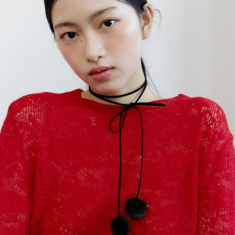 FANTASTIC PLANET Mink Suede String Necklace