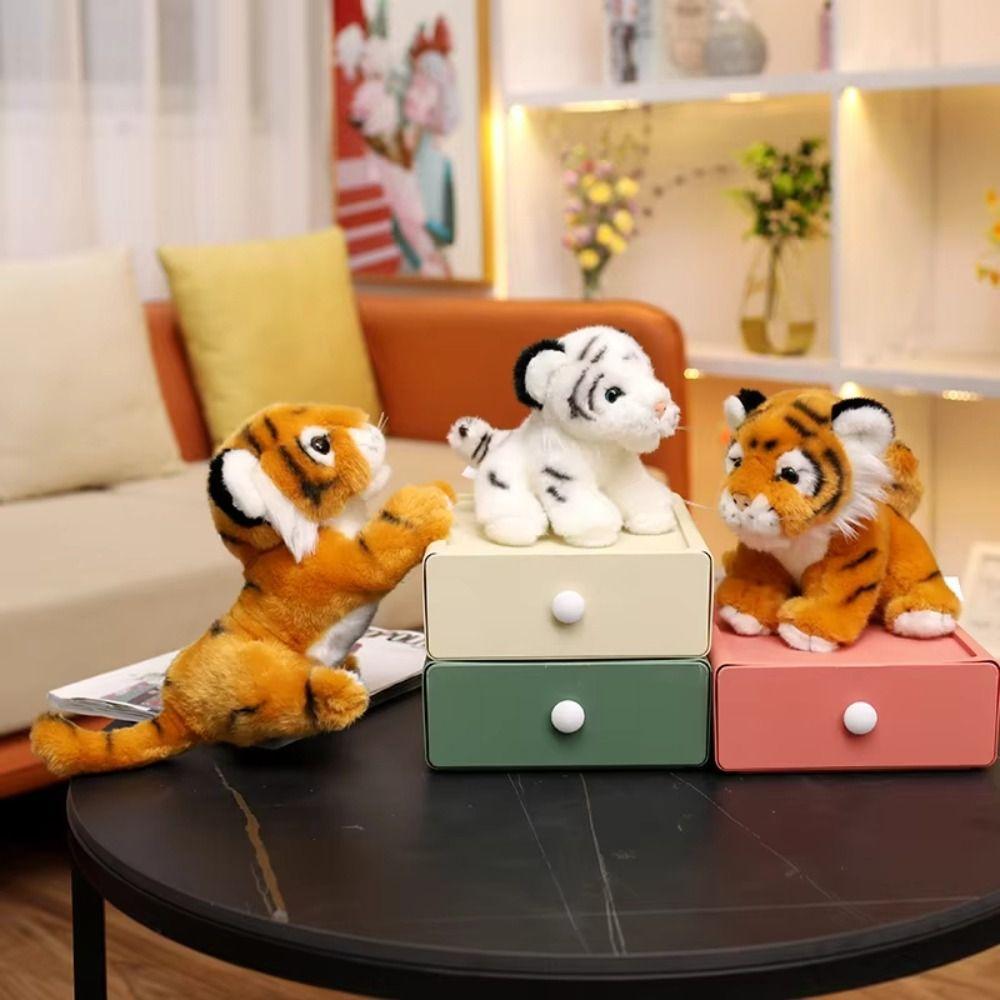 Fluffy Simulation Tiger Plush Toy Collection Forest Tiger Pillow Dolls  Children Gift