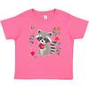 Inktastic Wald Waschbär Frühlingsblumen Baby T-Shirt Tiere Mädchen Florale T-Shirts
