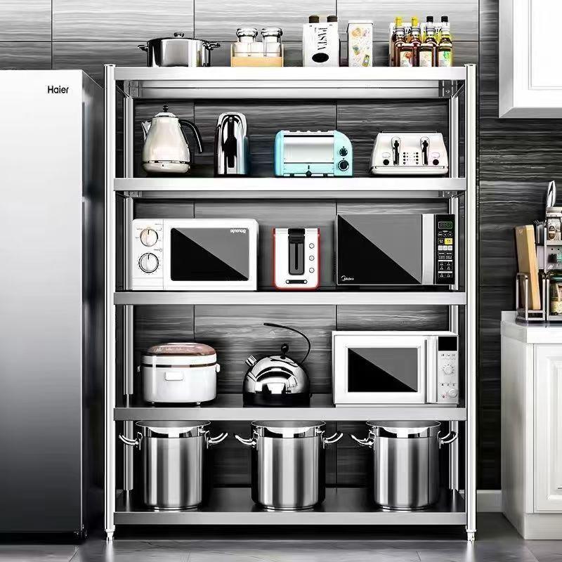 Stainless Steel Multi-Layer Kitchen Storage Rack for Microwave and Oven