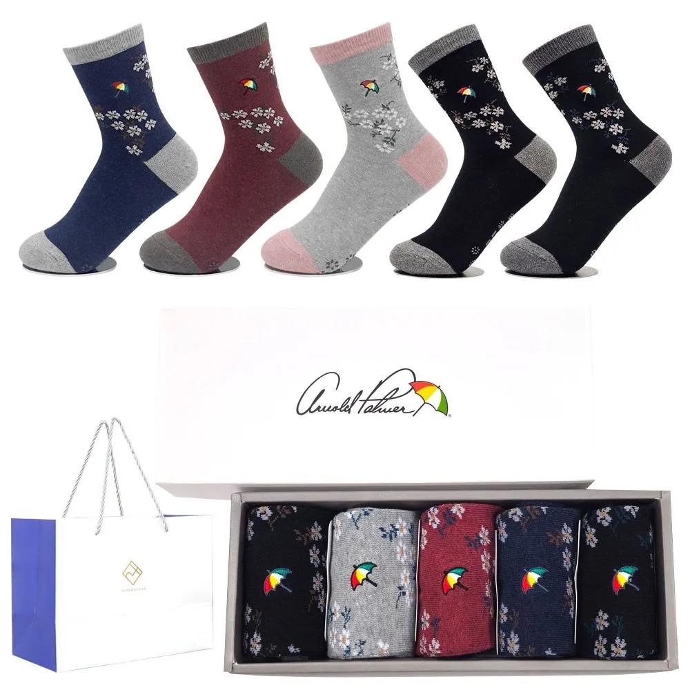 Нескользящие женские носки Arnold Palmer Набор в подарок (5 пар) SL004 (В комплект входит сумка для покупок) SL004_Mid-length 5-pair Set (Shopping Bag)