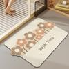 Nordic Simple Flowers Moisture-wicking Quick Drying Bathroom Floor Mat Bathroom Odd Shape Anti-dirty Wear-resistant Diatomium Mud Carpet