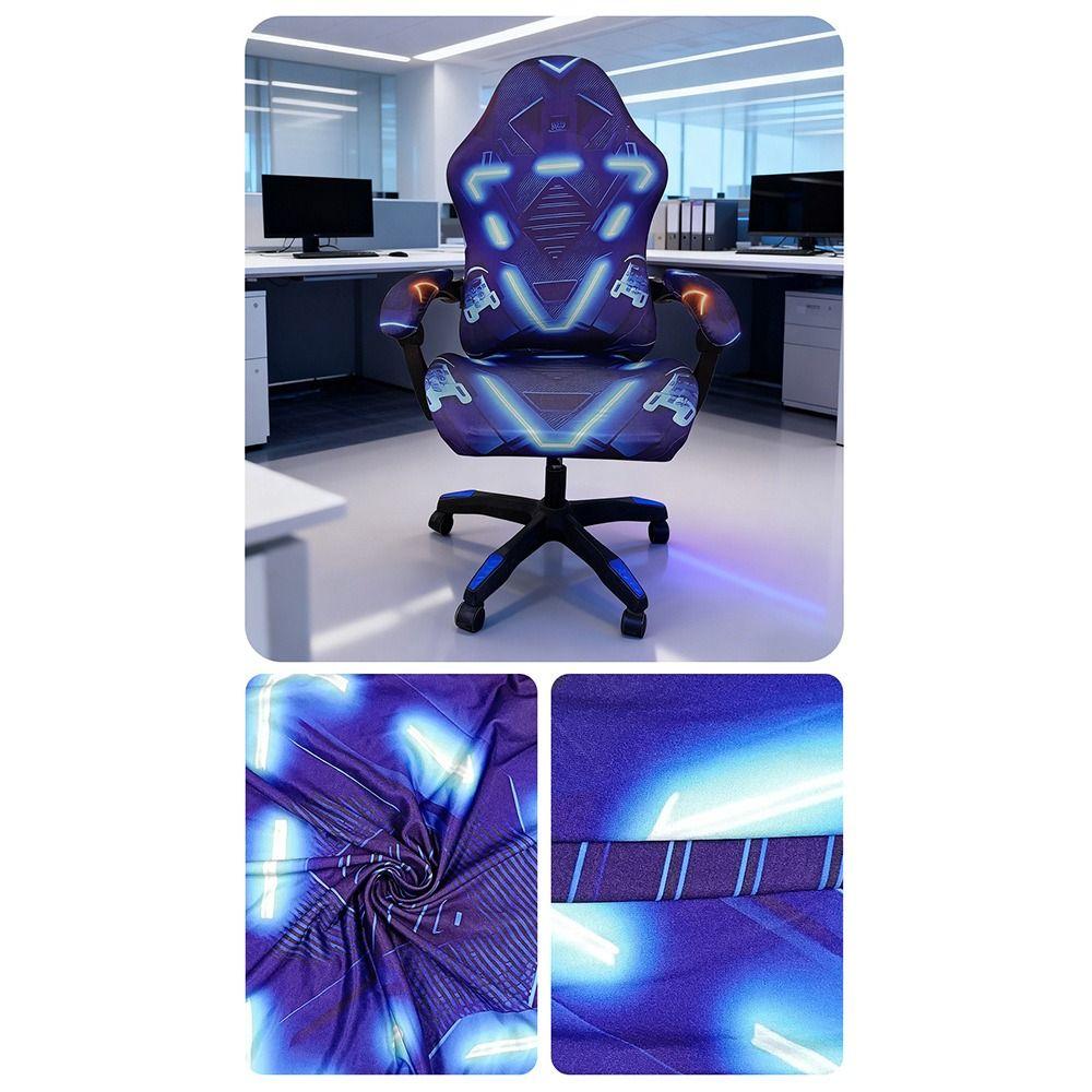 Breathable Slipcovers Stretchy Chair Cover Set Fashion Gaming Chair Covers  for Office Home