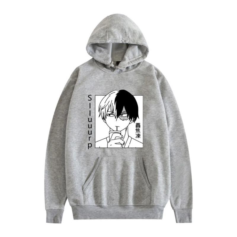 Unisex Anime Hoodie MHA Bakugou Katsuki Autumn Winter Fashion Hoodie Cospay Costume Pullover Oversize Sweatshirt Sweatshirt