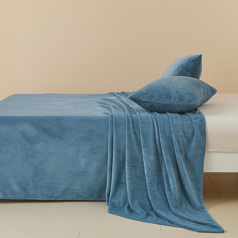 A-Class Heavyweight Coral Fleece Velvet Bed Sheet - Extra Large Northeast Winter Style