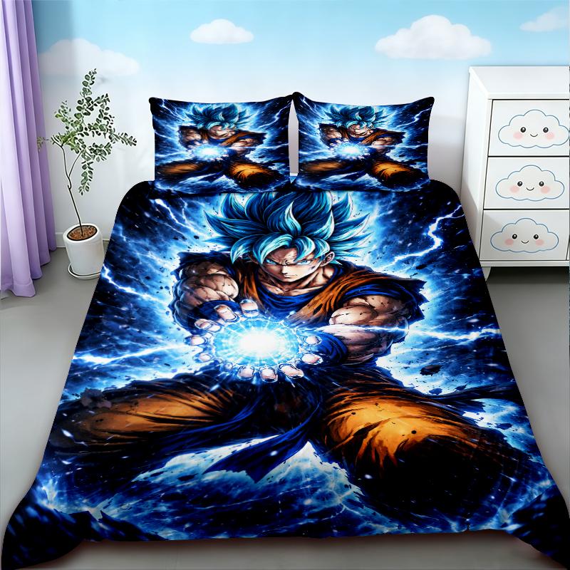 Duvet Cover Anime Pattern Dragon Ball Bedding Set Child Baby Duvet Cover Sets Bedclothes Twin Single King Kids Adult Gift Soft