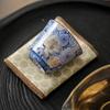1PCS Chinese Blue and White Ceramic Teacup Anti Scaling Handmade Flowers Porcelain Tea Bowl Travel Meditation Cup Tea Set