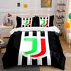 Juventus Black Striped Bedding Bedding Duvet Cover Set Duvet Cover Pillowcases  (1 * Duvet Cover 2 * Pillowcases, without duvet insert)
