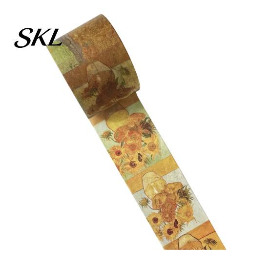Night Sky Washi Tape Tape, Oil Painting Decorative Masking Artist Patterns Adhesive Artistic for DIY Crafts, Junk Journal, Gift Wrapping, Scrapbooking