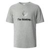I Am Thinking About Interesting Printed T-shirts Summer Men's and Women's T-shirts Pure Cotton Casual Street Style Tops