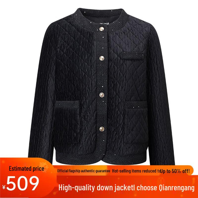 

Qiangang Women s Elegant Down Jacket M (165)