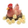 26-27 Mama Farm Hühnchen Plüschtier mit Hühnchen Plüschtier, Eiern, Hühnchen Spielzeug Weihnachten Osterkorb Geschenke Kindergeburtstag Überraschung