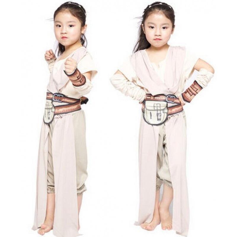 Wars Star Childrens Jedi Rey Outfit Elegant Design For Girls Soft Polyester Fabric