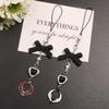 Trendy Phone Lanyard Gothic Style Butterfly Heart Keychain Pendant Durable Phone Strap Portable Phone Accessory for Keys
