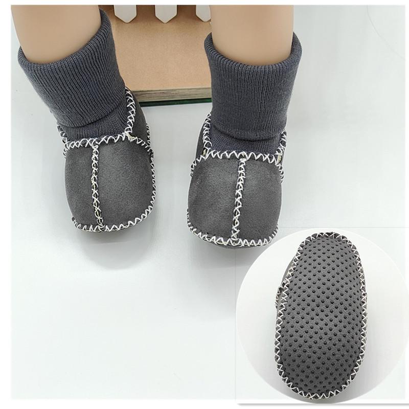 

Осенне-зимние детские кожаные туфли с мягкой подошвой, меховой подкладкой и вельветовой и махровой подкладкой 13cm Inner Length