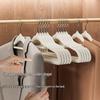 Semi-Circular Non-Slip Flocked Hanger: Traceless, No Shoulder Bumps, Shed-Free, Ideal for Home and Dorm Drying.