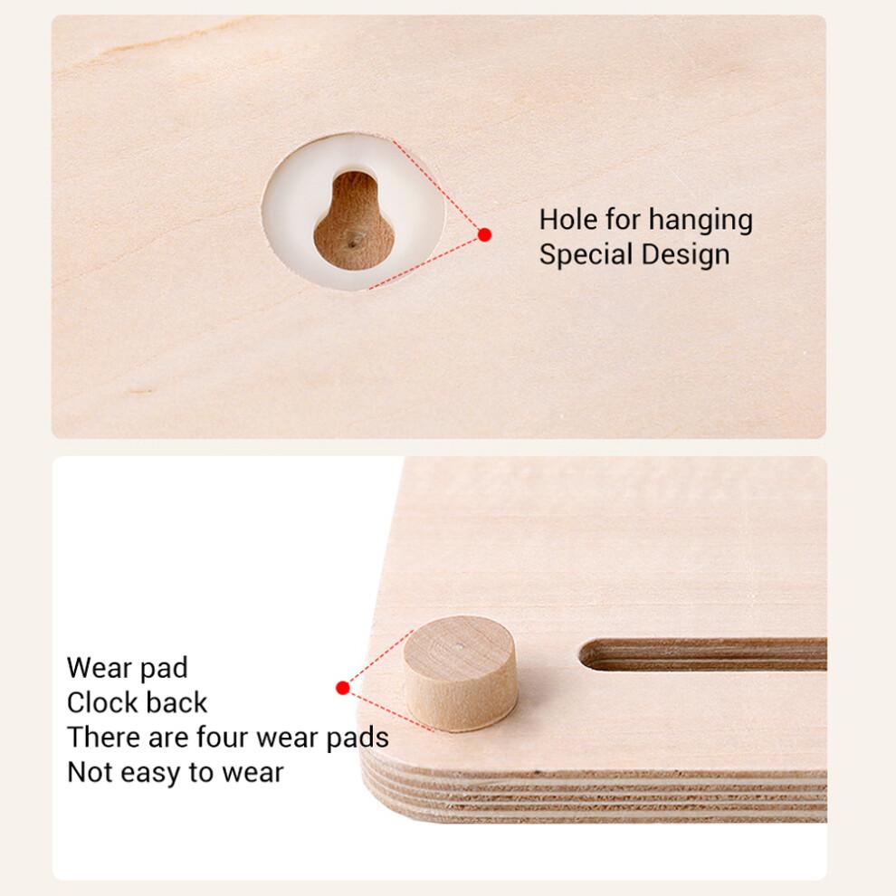 Kids Calendar Board Wooden Clock Toy Time Date