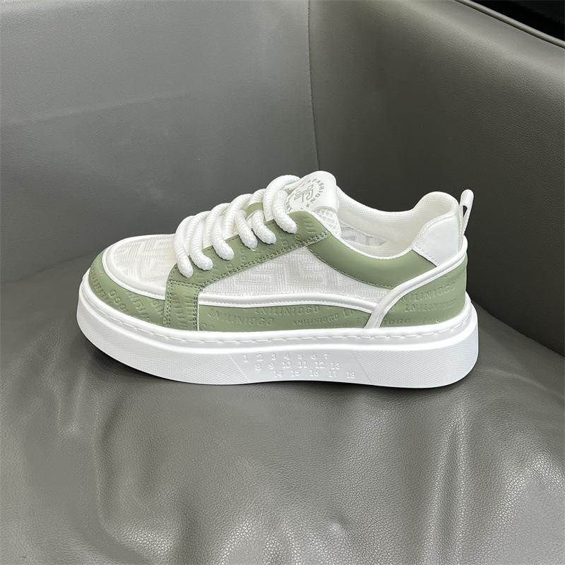 Summer New Breathable Mesh Shoes Platform Sports Casual Board Shoes