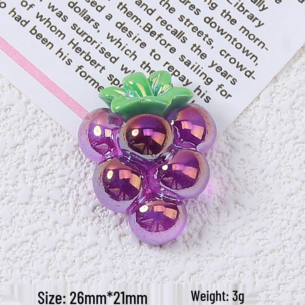 Electroplated Grape Resin Edible Toy DIY Cream Glue Clog Shoe Buckles Jewelry Accessories