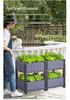 Large Rectangular Plastic Flower and Vegetable Planter for Home and Balcony