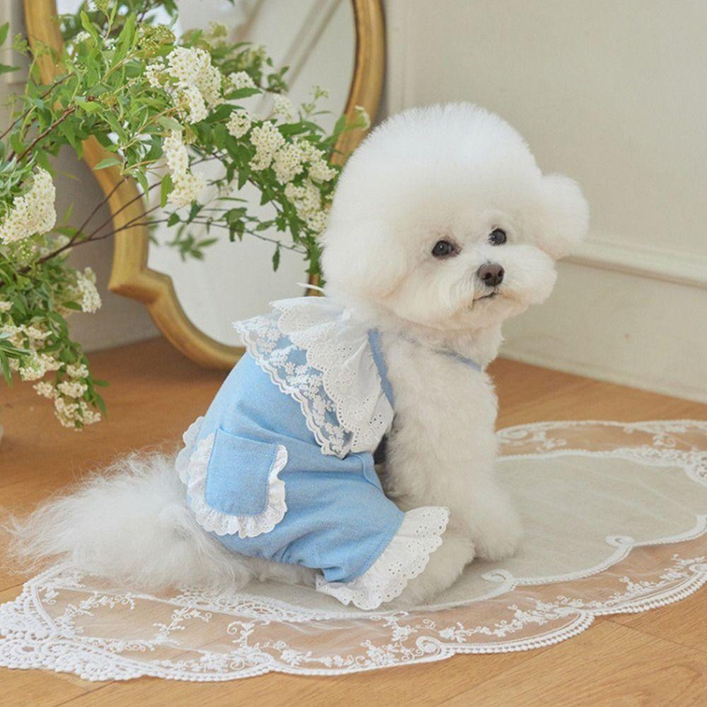 Breathable Pet Overalls Fashion Dog Pajamas Pet Supplies Pet Lace Jumpsuit Autumn