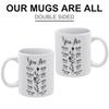 1pc 11oz White Funny Coffee Mug, Double-Sided Printed Ceramic Cup, Comfortable Handle, Heat Resistant, Great Gift for Men and Women