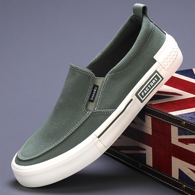 Pantofi de primăvară respirabili pentru bărbați Pantofi de pânză pentru bărbați Versiune ușoară și lată a pantofilor de pânză cu un picior Pantofi casual din pânză Old Beijing
