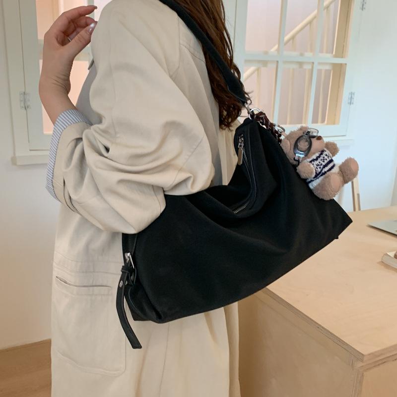 Large-capacity Commuter Tote Bag Women's 2025 New Trendy Autumn and Winter Popular Retro Underarm Bag Shoulder Bag Women's Bag