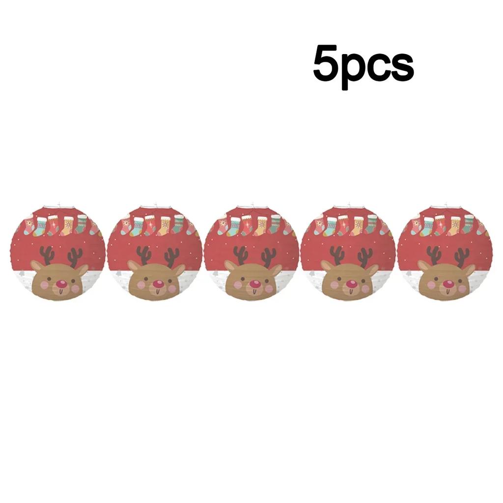 Holiday Paper Lantern Decor Set for Christmas Outdoor Party Indoor Classroom Birthday Graduation Decoration Hanging Ornaments