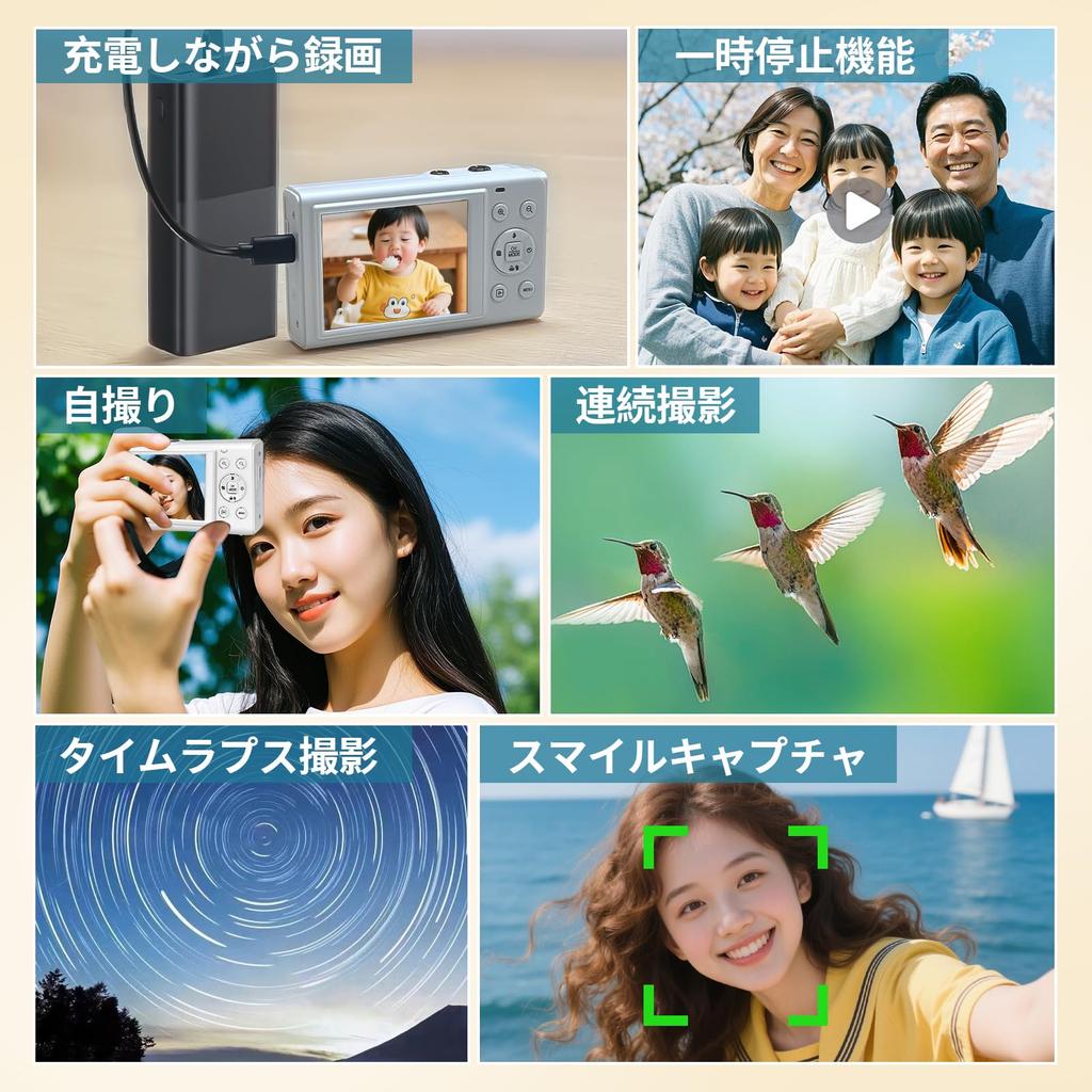 5K 80MP Digital Compact Pocket Camera with 80 Million High Rechargeable AF 18x Digital Inch Dual Lightweight and Ideal for and Includes Japanese