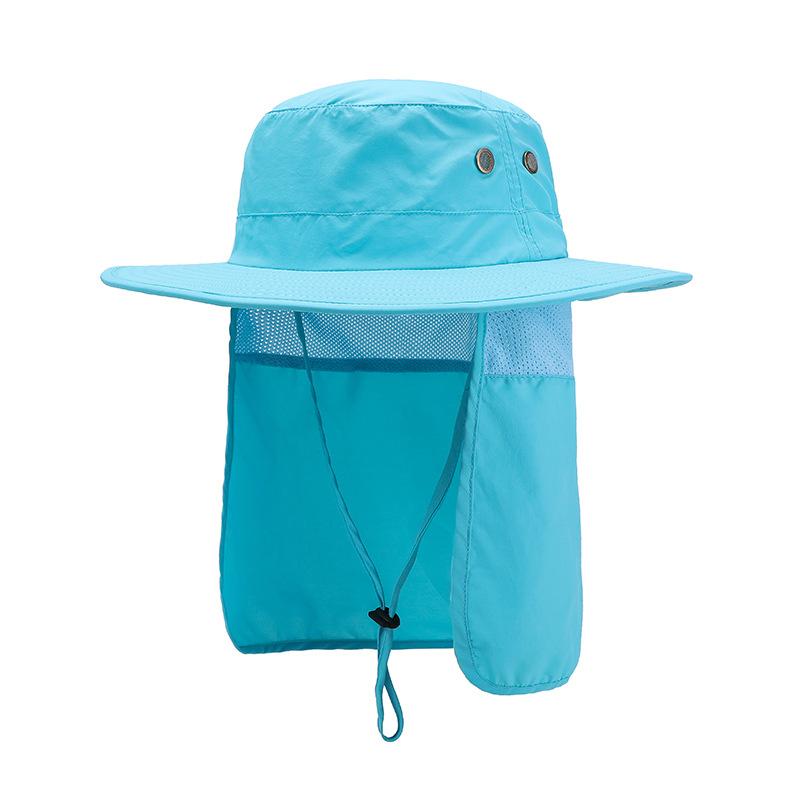 Sommer Fischer Hut Mit Breiter Krempe Für Frauen Männer UV Schutz Sonnenhüte Atmungsaktive Bucker Hut Mit Hals Klappe Männlich wandern Angeln Kappe