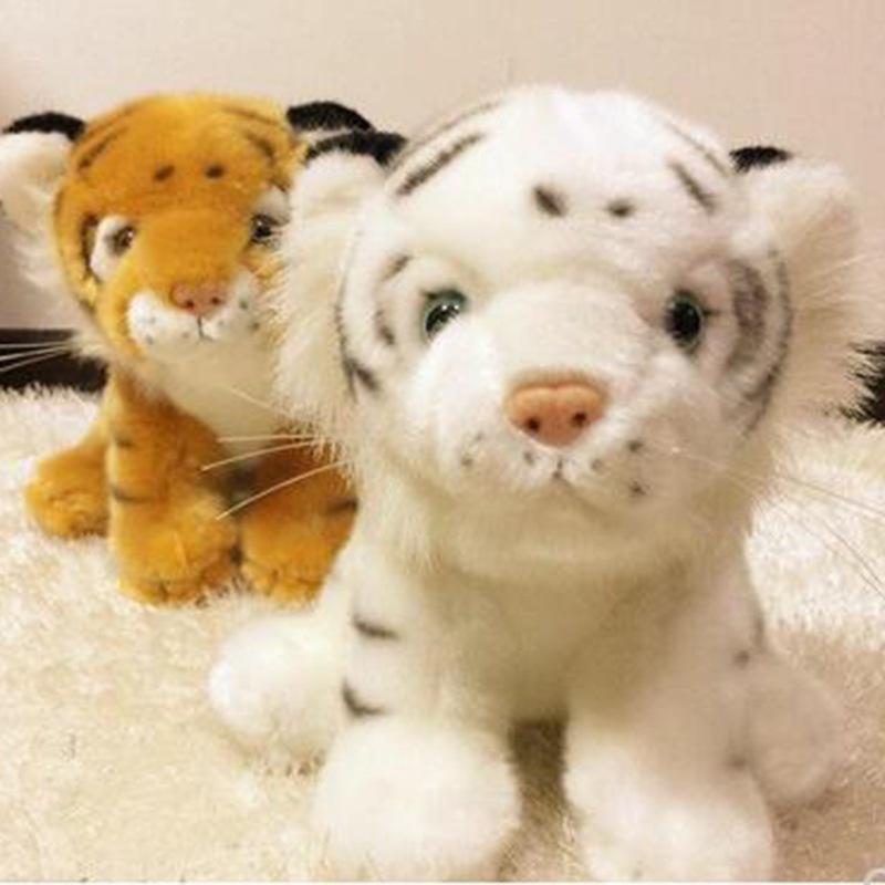 Adorable Cute Plush Tiger Animal Toy In White And Yellow For Kids And Collectors