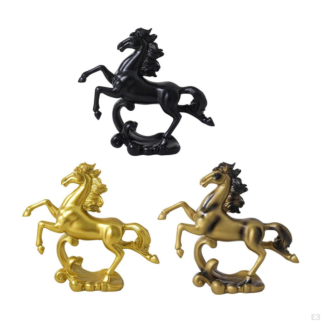Horse Statue Decorative Animal Sculpture Desktop Figurine for Home Entryway TV Cabinet Office Dining