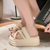 Fashion Casual Wedge Beach Slippers for Women New Summer Non Slip Platform Sandals Woman Open Toe Comfortable Female Clip Toe Flip Flops