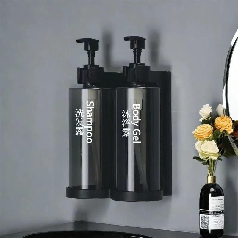 Dispensadores de Sabão Líquido Sem Furo Dispensador de Shampoo Condicionador Sabonete Líquido Montado na Parede Adesivo para Banheiro Cozinha Hotel
