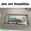 Car interior stickers, text stickers, you look beautiful, interior decoration, rearview mirrors, fashion stickers, creative PVC