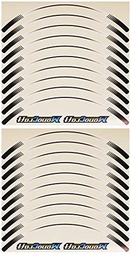

MonoCraft Universal 12-inch Rim Sticker Set Type-01, 8mm Wide (White) MC-12IN_01-W