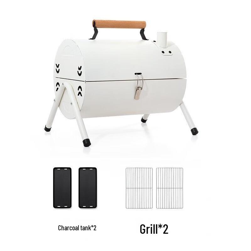 YIXI Outdoor Camping Double-sided Portable Chimney Grill
