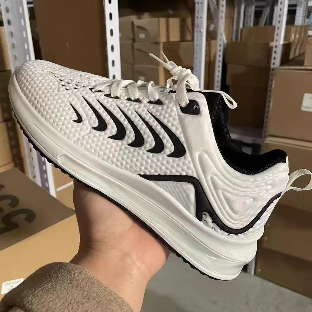 Manufacturer 2025 Spring New Men's Shoes Lace-up Soft-soled Casual Sports Shoes Low-top Mesh Breathable Running Shoes