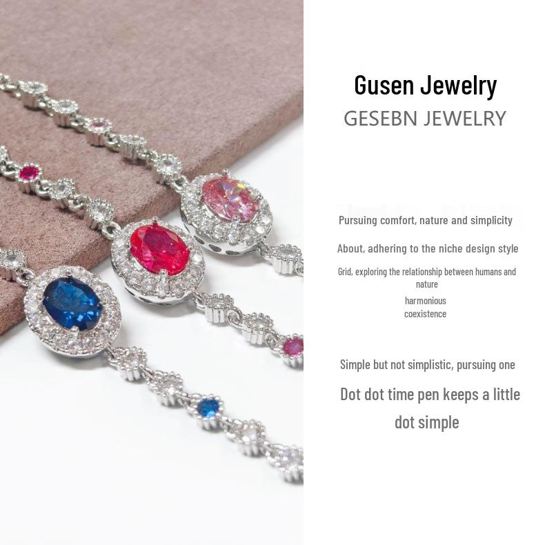 Gusen Jewelry: New Chinese Style Light Luxury Gemstone Bracelet for Women's Elegant Charm