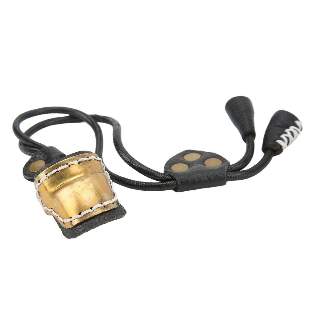 Archery Fingers Guard Protector Brass and Leather Archery Thumb Ring for Traditional Archery Equipment Outdoor
