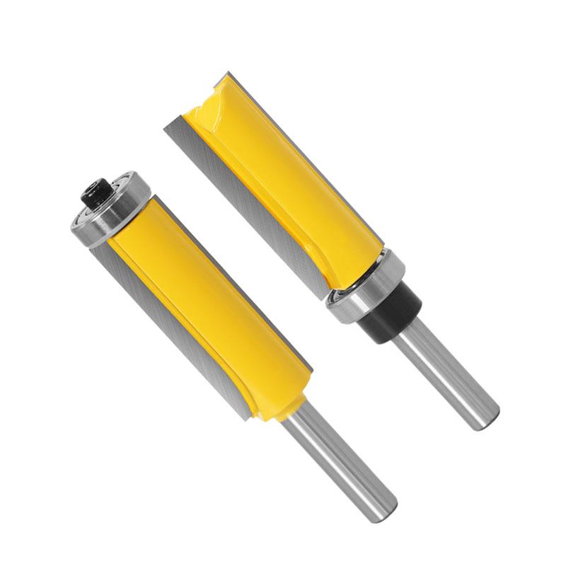 1/2pc 8mm Flush Trim Pattern Router Bit Top & Bottom Bearing Bits Milling Cutter For Wood Woodworking Cutters