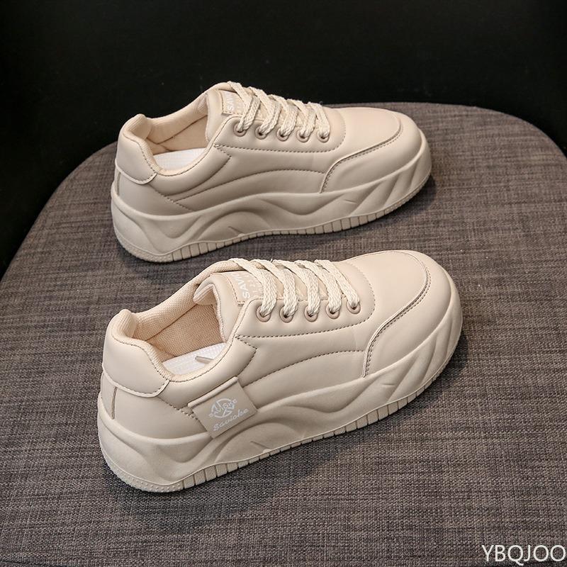 Spring Shoes New Versatile Fashionable Comfortable Female Students Height Increasing Sports Board Shoes Simple Casual Shoes