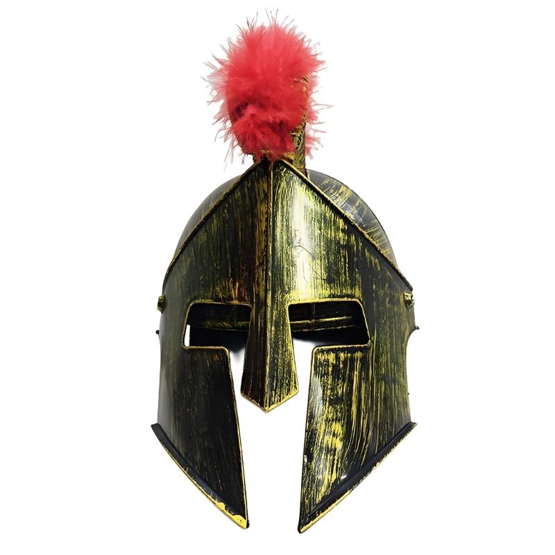 

Plastic Spartans Helmet For Adults Lightweight Roman Fighter Costume Accessory Perfect For Halloween Parties And Cosplay золотой