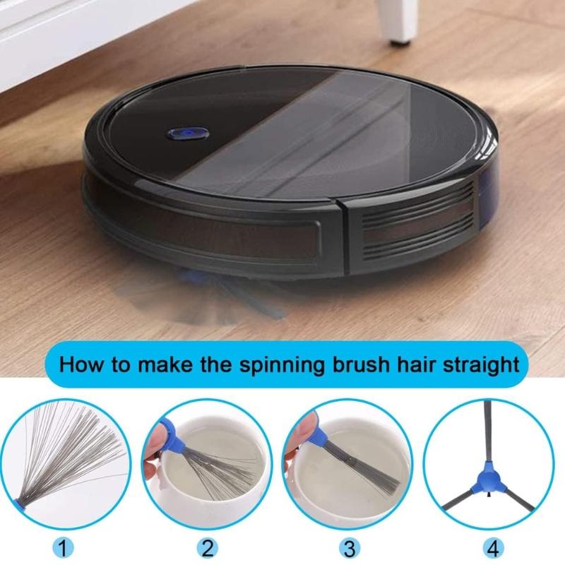 10 Pack Replacement Side Brushes Cleaning Tool Easy Installation Sweeper Part Suitable for 11S 30C Robot Vacuum Cleaner